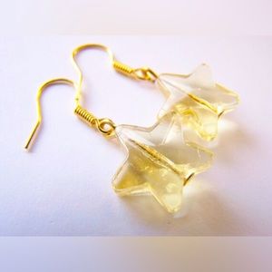 ⭐️5 for $25⭐️ “Catch a Star” Glass star earrings - lightweight solid glass stars